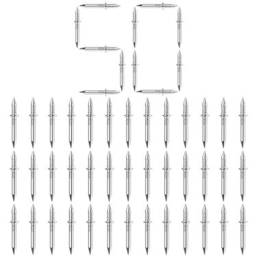 Imagem de Pregos de rodapé de cabeça dupla, parafusos de rodapé invisíveis sem costura, pregos de cabeça dupla para rodapé de madeira maciça, pregos de dupla face para madeira, linha de rodapé sem marcas prego