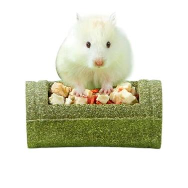 Imagem de Brinquedos de mastigação de coelho, prato de ração para animais de estimação | Brinquedos naturais para animais pequenos - para enriquecimento, hamster, chinchila, coelho, gaiola, alívio do tédio
