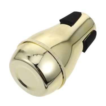 Imagem de CONGARTENO Silenciador de trombone Gold Abs semi-fechado para barítono tenor, prática de redução de som, silenciador, redução de ruído, acessório de instrumento musical fácil de instalar para sessões