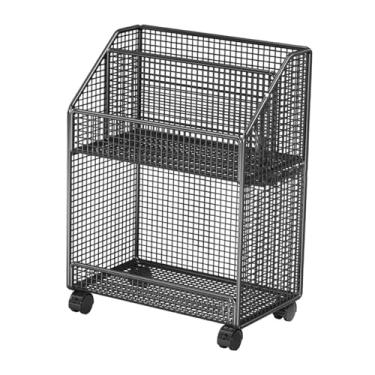 Imagem de Ｂｅｓｇａ Carrinho de Arquivo com Rodinhas, Suporte de Armazenamento, Prateleira Móvel Prática E Multiuso para Cozinha, Escritório, Banheiro E Quarto, preto 2 camadas