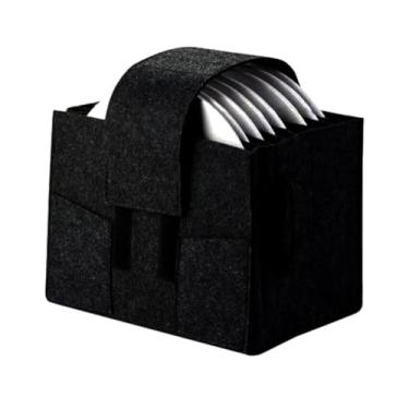 Imagem de Organizador de placas de feltro para 8 pratos – Motorhome & Camping Dinnerware Storage Caravan Campervan & Boat Cabinet Solutions (preto)