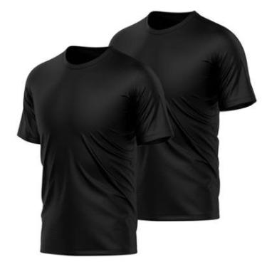 Imagem de Kit 2 Camisetas Masculina Dry Manga Curta Proteção UV Slim Fit Básica Academia Treino Fitness-Masculino