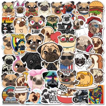 Imagem de Adesivos, 50 unidades/lote, anime de vinil à prova d`água Sharpeis Dogs Pugs