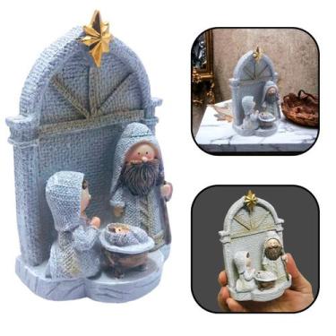 Imagem de Imagem Mini Presépio Sagrada Família Resina 12 cm - FORNECEDOR 8