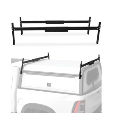 Imagem de Mountainpeak Suporte universal de alumínio para escada, tampa de caminhão, preto, para carcaça de trailer, madeira, cano