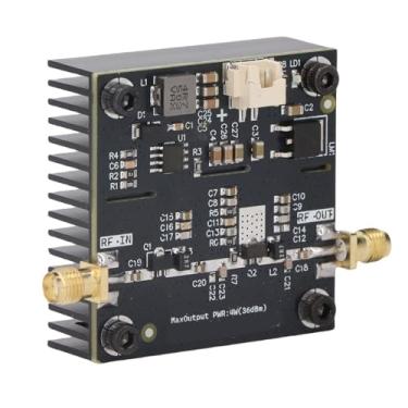 Imagem de Jectse Módulo Amplificador de Potência RF, Placa Amplificadora de Potência de Radiofrequência VHF UHF HF FM 40dB Ganho 15W Fonte de Alimentação, Com Ampla Faixa de Frequência