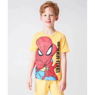 Imagem de Camiseta Infantil Homem Aranha Marvel Tam 4 a 10-42089, 6, Amarelo