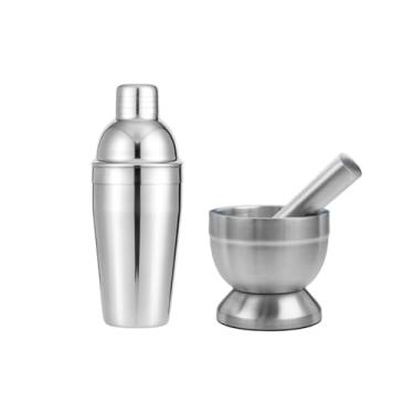 Imagem de Genérico, Coqueteleira Coador e Pilao Macerador Socador Inox Bar Drink