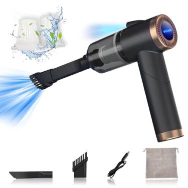 Imagem de Limpador de Carro Portátil Sem Fio com Mão Plegável em 90 Graus Recarregável Sução 9000Pa 120W Iluminação LED para Limpe