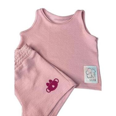 Imagem de Conjunto Curto Lilica Ripilica Regata Short Rosa Claro-Feminino