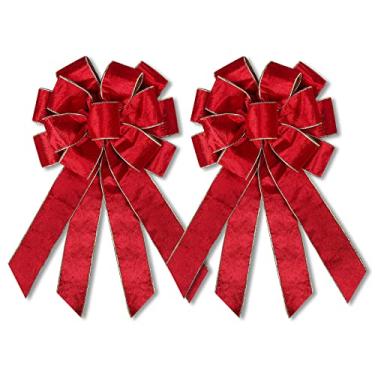 Imagem de RECUTMS Arcos de árvore de Natal para grinaldas, arcos de inverno, arcos de árvore de Natal, festas de fim de ano, decoração de casamento sazonal (vermelho)