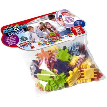 Imagem de Brinquedo Creatividade Peças Soltas Clic & Lig Criative 36 Peças Monta