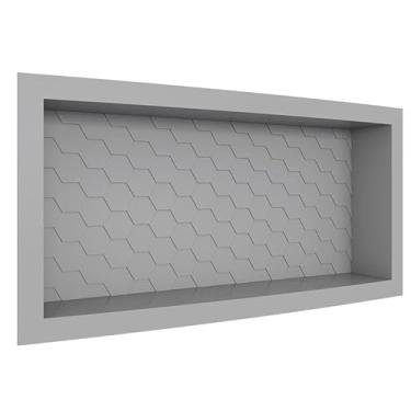Imagem de Nicho Para Banheiro 60x27x9.5 Termoplástico Cozimax Cinza