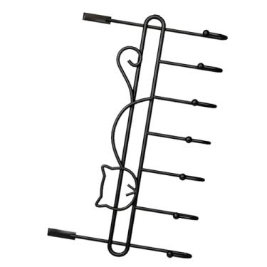 Imagem de AYNEFY Rack de Gancho de Porta sobre o Gancho de Porta Sem Furos de Cabide de de Metal Capacidade de Carga 5 8kg Toalheiros Suspensão Versátil para Casacos Bolsas Lenços Chapéus Chaves Organizadores