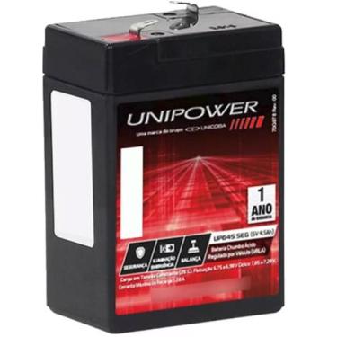 Imagem de Bateria Unipower 6V 4,5Ah Compatível com Balanças Toledo e Urano - Sta