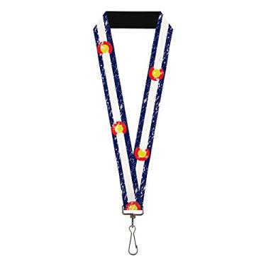 Imagem de Buckle-Down Cordão - 2,54 cm (1") - Colorado Flags4 desgastado, Multicor, tamanho nico