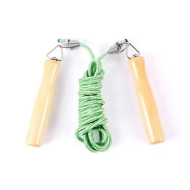 Imagem de Corda de Pular com Manopla de Madeira para Academia, Treino Fitness e Crossfit