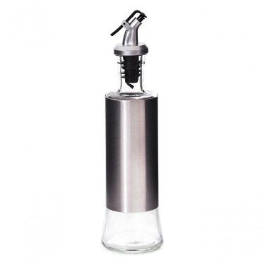 Imagem de Galheteiro Azeite Vinagre 300ml Vidro Com Dosador Aço Inox