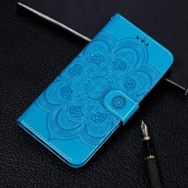 Imagem de HONGYAN Capa de telefone Para o Huawei Honor Play 3 Mandala em relevo Horizontal Flip Leather Case com titular e slots de cartas e carteira e moldura fotográfica e cordão Capa protetora