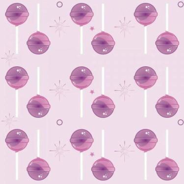 Imagem de Papel De Parede Infantil Pirulito Rosa