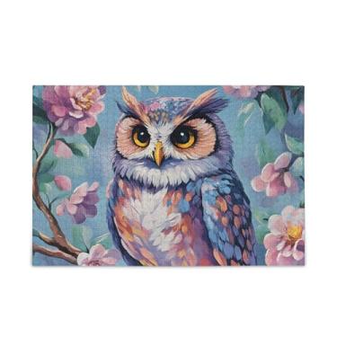 Imagem de 500 peças de quebra-cabeças coloridos florais de coruja escura de madeira e papel combinados para homens