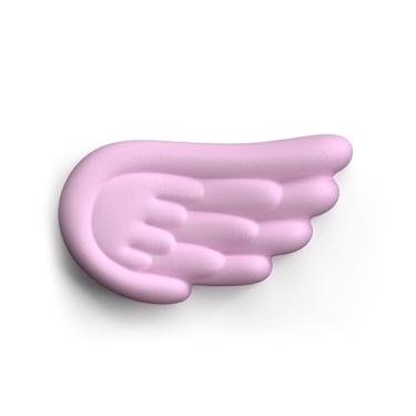 Imagem de Descanso de pulso de silicone para mouse com superfície lisa e base de poliuretano antiderrapante, descanso ergonômico de espuma de memória, almofada de apoio de pulso com asas de anjo fofas para