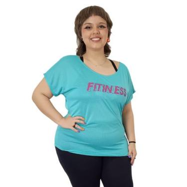 Imagem de Camiseta Plus Size Feminina Dry Furadinho Academia - FR Moda Fitness, 