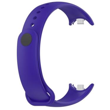 Imagem de XNWKF Pulseira de borracha para Mi Band 8, acessórios NFC, pulseira esportiva para relógio inteligente Correa Xiaomi MiBand 8 (roxo escuro)