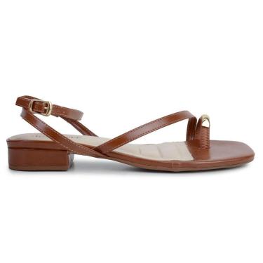 Imagem de Sandália Feminina Bebecê Pecan Marrom - T2547-Feminino