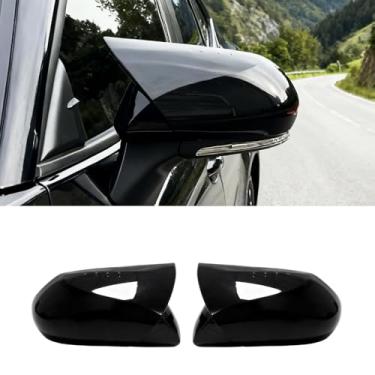 Imagem de XPHAZZ Capa de espelho lateral compatível com Toyota (Camry 2018-2025, estilo chifre de boi - preto brilhante)