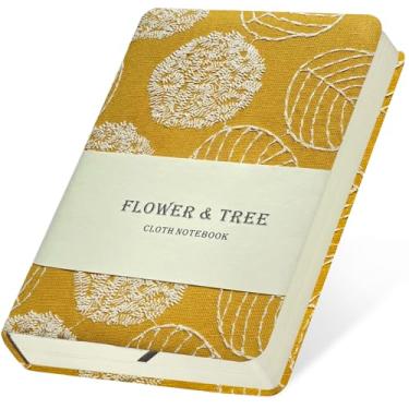 Imagem de ipoul Caderno A6, diário de bolso, diário bordado para meninas, caderno de tecido pequeno, diário plano de capa dura, caderno e caderno de esboços forrados 10 x 15 cm, diário fofo, diário de escrita