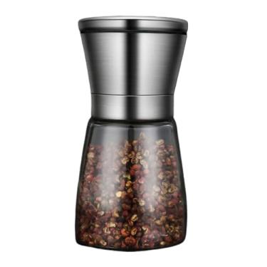 Imagem de Novo Moedor de Pimenta Manual Aço Inoxidável 304 Vidro Ferramenta Café para Uso Diário em Casa Fácil Usar Conveniente Moagem