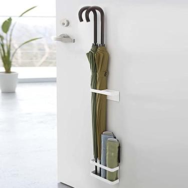 Imagem de Generic Suporte de Guarda-chuva Magnético Com Ajuste de Altura Função de Lembrete Elegante para Suporte de Guarda-chuva Montado na Parede do Hotel para Placa de Aço Carbono do Hall de Entrada