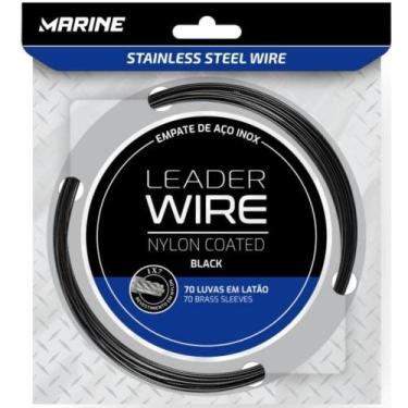 Imagem de Cabo De Aço Inox Flexível Marine Sports 10Lb 10M Com 70 Luvas, Leader 
