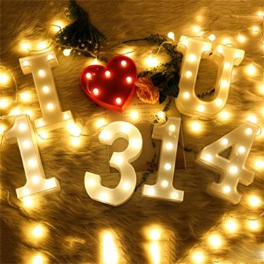 Imagem de Jectse Luzes de Letras do Alfabeto LED, Sinais de Letreiro DIY Com Brilho Branco Quente para Decoração de Festa de Casamento Em Casa (Jectsev5Q-10148326)
