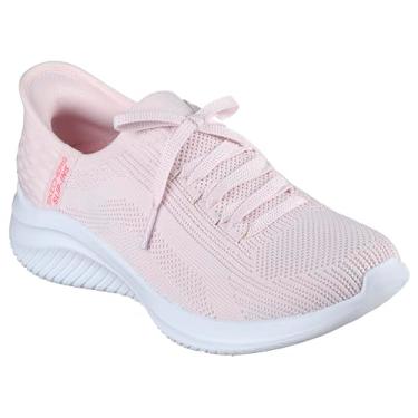 Imagem de Skechers Tênis feminino Ultra Flex 3.0 Brilliant Path, Acabamento têxtil rosa claro, 36
