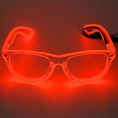 Imagem de Óculos LED com Luz Fio El Neon Rave Pisca Brilhante para Festas Clube Decoração de Feriados 10 Estilos Iluminação 4 Modos Design Ergonômico Linhas Hig