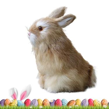 Imagem de Plush de coelho recheado, pelúcia de coelho, Boneca de coelho de simulação, Baby Bunny Bedtime Byled Animal Plelight Stuffers de Páscoa Decoração de brinquedos para meninos meninas