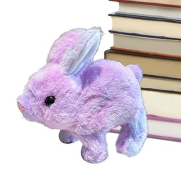 Imagem de Brinquedo de coelho de pelúcia eletrônica, brinquedo eletrônico de coelhinho para animais de estimação, Pet de boneca de pelúcia de pelúcia, Brinquedos de coelho de pelúcia eletrônica de pelúcia para