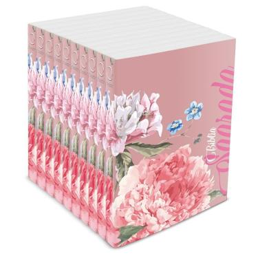 Imagem de Kit com 10 Bíblias Rosa Florida - Brochura - NAA