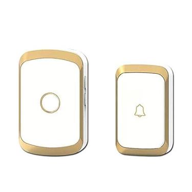 Imagem de Campainha inteligente sem fio à prova d'água doméstica 300 metros de longa distância 36 músicas 4 Leel olumes campainha sem fio ao ar livre (cor: ouro EUA) (ouro EUA)