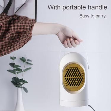 Imagem de Aquecedor Elétrico Portátil Aquecimento Rápido 2S Ventilador Quente 110V de para Mesa Baixo Ruído Soprador Ar Inverno Residencial Banheiro Uso em Casa