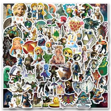 Imagem de Pacote de adesivos The Legend of Zelda com 120 peças de desenho animado | Adesivos de vinil para scrapbook, diário, laptop, para-choque, skate, garrafas de água, computador, telefone, desenho animado