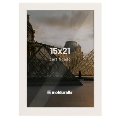 Imagem de Kit 3 Porta-Retratos 15x21 Moldura Madeira Branco com Vidro para Foto Decoração Sala Escritório Quarto Premium IMPORT&SHOP