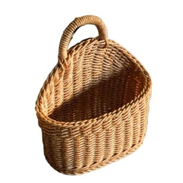 Imagem de Cesta Juta, Cesta Pendurar Tecida Feita à Mão Vime Natural Para Decoração