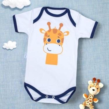 Imagem de Body Bebê Manga Curta Estampa Girafinha Ideal Para Menino-Masculino