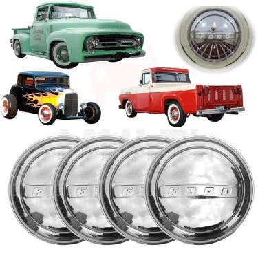 Imagem de Jogo 4 Calotas Ford F-100 F-1000 Pick-Up Hot Rod