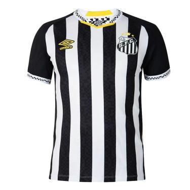 Imagem de CAMISA UMBRO SANTOS OFICIAL 2 2025 MASCULINO - JOGADOR S/N - PTO/BCO GGGG-Masculino