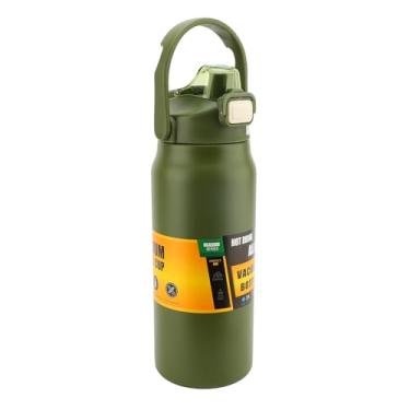 Imagem de Generic Garrafa de água de Aço Inoxidável 304 1500ml Garrafa de Vácuo de Boca Larga Isolada para Academia Fitness (Verde Escuro)