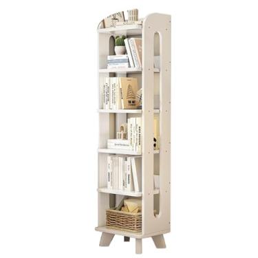 Imagem de Estante toda em madeira maciça, prateleira de armazenamento de chão, estante simples, casa, sala de estar, suporte de exibição multicamadas, quarto, sanduíche, prateleira de livros independente